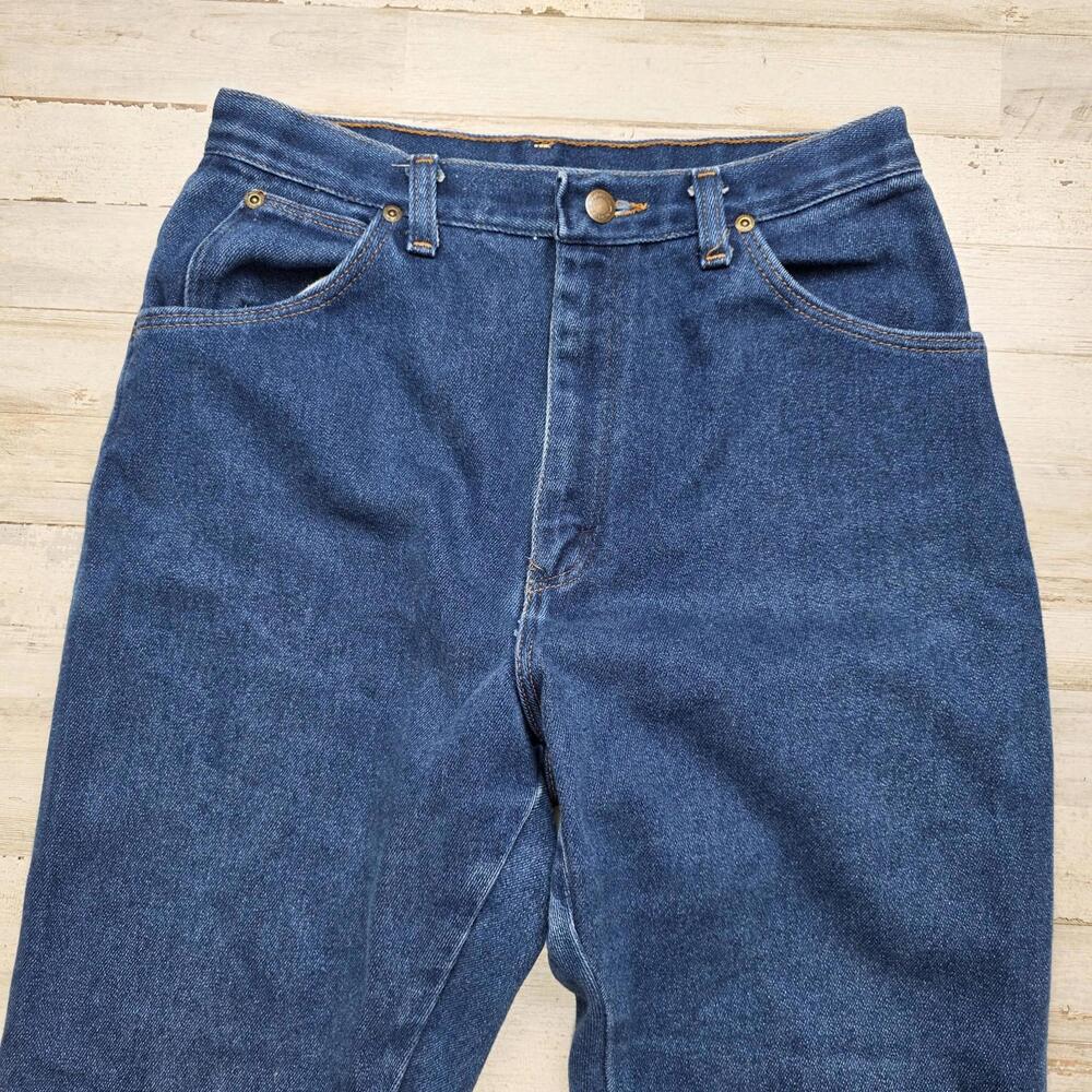 Vintage 70s Wrangler Jeans Women No Fault Denim High Waist MOM 14x32 Fits 28" - Picture 4 of 10